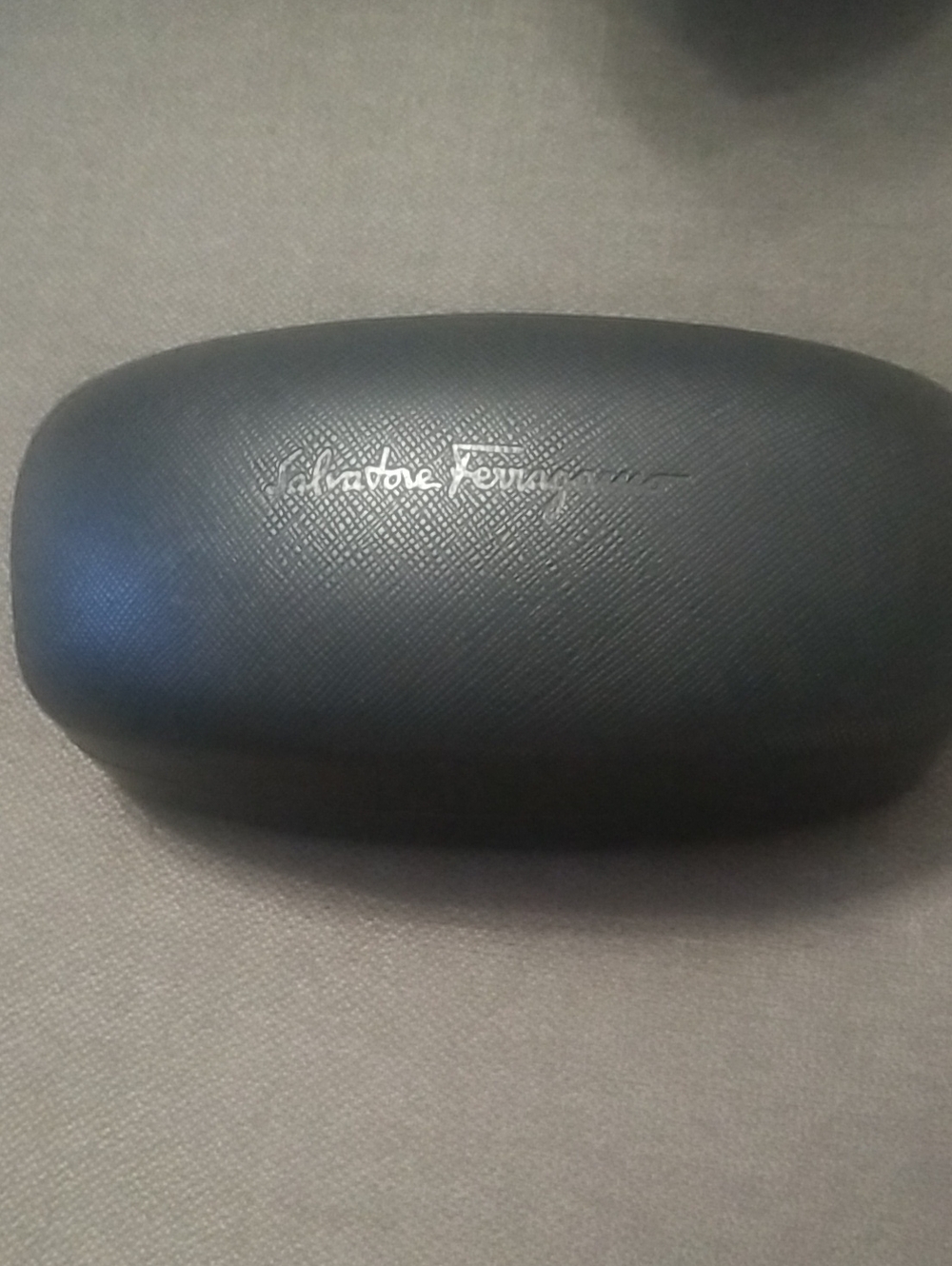 Salvatore Ferragamo Black Hard Eyewear Case